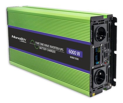Przetwornica samochodowa Qoltec Przetwornica UPS 3000W/6000W 12V na 230V